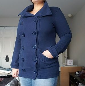 JJ Basics navy pea coat